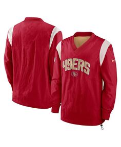Мужская ветровка-пуловер с v-образным вырезом Scarlet San Francisco 49ers Sideline Athletic Stack Nike