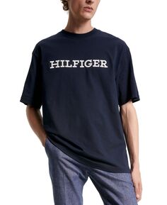 Мужская футболка с вышитым логотипом Tommy Hilfiger