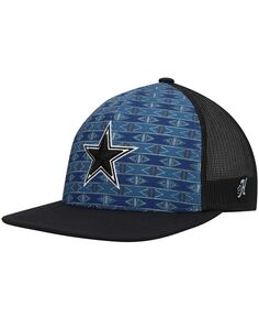 Мужская темно-синяя черная шляпа Snapback с узором Dallas Cowboys Hooey