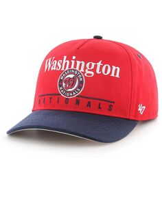 Мужская красная, темно-синяя кепка Washington Nationals в стиле ретро Super Hitch Snapback &apos;47 Brand