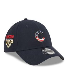 Мужская темно-синяя шляпа Chicago Cubs 4 июля 39THIRTY Flex Fit, 2023 г. New Era