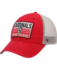 Мужская красно-коричневая кепка St. Louis Cardinals Four Stroke Clean Up Trucker Snapback &apos;47 Brand