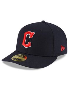 Мужская темно-синяя шляпа Cleveland Guardians Authentic Collection On-Field Road Low Profile 59Fifty. New Era