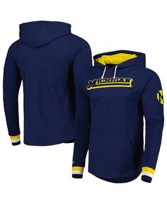 Мужской темно-синий пуловер с капюшоном Michigan Wolverines Legendary реглан Mitchell &amp; Ness