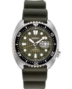 Мужские автоматические часы Prospex King Turtle Green с силиконовым ремешком, 45 мм — специальная серия Seiko