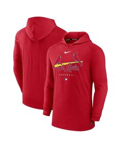 Мужская красная толстовка St. Louis Cardinals Authentic Collection Early Work Tri-Blend Performance Pullover Hoodie Nike