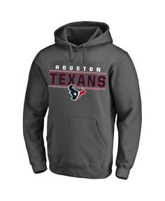 Мужской темно-серый пуловер с капюшоном Houston Texans Big and Tall Logo Profile