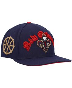 Мужская темно-синяя шляпа New Orleans Pelicans Old English Snapback Pro Standard