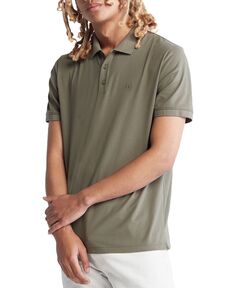 Мужская рубашка-поло обычного кроя из гладкого хлопка с монограммой и логотипом Calvin Klein