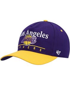 Мужская регулируемая бейсболка Super Hitch Los Angeles Lakers фиолетово-золотого цвета &apos;47 Brand