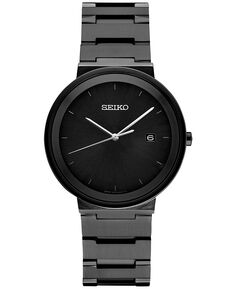 Мужские часы Essentials с браслетом из нержавеющей стали с черным ионным покрытием, 41 мм Seiko