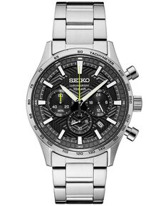 Мужские часы с хронографом Essentials из нержавеющей стали с браслетом 43 мм Seiko