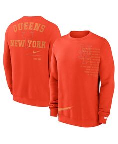 Мужской оранжевый флисовый пуловер свитшот New York Mets Statement Ball Game Nike