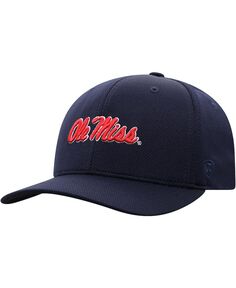 Мужская темно-синяя шляпа с гибким логотипом Ole Miss Rebels Reflex Top of the World