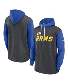 Мужской темно-серый пуловер с капюшоном Royal Los Angeles Rams Surrey Legacy Nike