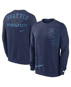 Мужской флисовый пуловер темно-синего цвета Seattle Mariners Statement Ball Game, толстовка Nike