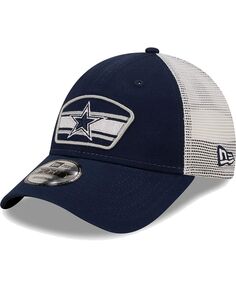 Мужская темно-синяя, белая кепка с логотипом Dallas Cowboys Trucker 9FORTY Snapback New Era