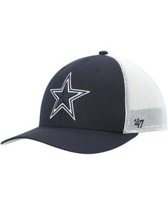 Мужская темно-синяя, белая мужская шляпа &apos;47 Dallas Cowboys Trophy Flex &apos;47 Brand