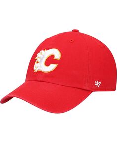 Мужская регулируемая кепка Red Calgary Flames Team Clean Up &apos;47 Red &apos;47 Brand