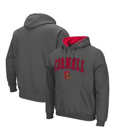 Мужской темно-серый пуловер с капюшоном Cornell Big Red Arch и Logo Colosseum