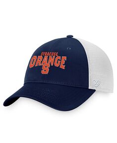 Мужская темно-синяя, белая кепка Syracuse Orange Breakout Trucker Snapback Top of the World