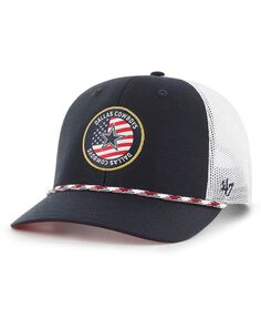 Мужская темно-синяя, белая регулируемая шляпа с нашивкой Dallas Cowboys Union Trucker &apos;47 Brand