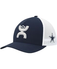 Мужская темно-синяя, белая шляпа Dallas Cowboys Trucker Flex Hat Hooey