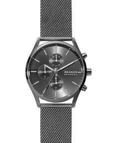 Мужские часы-хронограф Holst из бронзы с сетчатым браслетом из нержавеющей стали, 42 мм Skagen