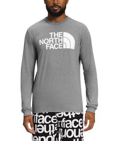 Мужская футболка стандартного кроя с полукуполом и графическим логотипом с длинными рукавами The North Face