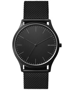 Мужские часы Jorn, черные, с сетчатым браслетом из нержавеющей стали, 41 мм Skagen