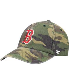 Мужская регулируемая кепка с камуфляжным принтом &apos;47 Boston Red Sox Team Clean Up &apos;47 Brand