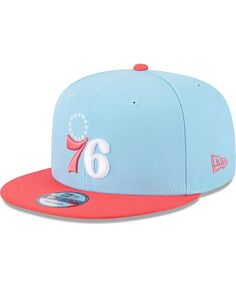 Мужская темно-синяя, красная кепка Philadelphia 76ers 2-Tone Color Pack 9FIFTY Snapback Hat New Era