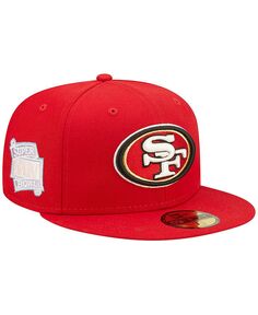 Мужская толстовка Scarlet San Francisco 49ers Super Bowl XXIV Pop 59FIFTY, приталенная шляпа New Era