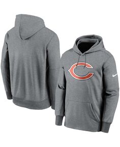 Мужской темно-серый пуловер с капюшоном Chicago Bears Fan Gear Primary Logo Therma Performance Nike
