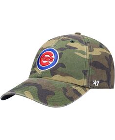 Мужская регулируемая кепка с камуфляжным принтом Chicago Cubs Team Clean Up &apos;47 Brand