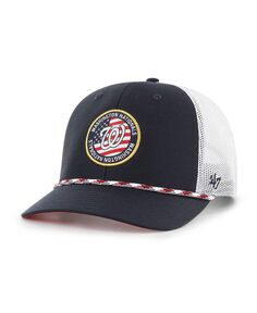 Мужская регулируемая кепка темно-синего цвета с нашивкой Washington Nationals Union Trucker &apos;47 Brand