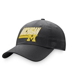 Мужская угольная регулируемая шляпа Michigan Wolverines Slice Top of the World