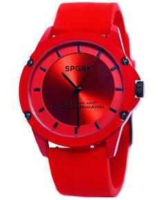Часы унисекс Foxfire с красным силиконовым ремешком, 44 мм SPGBK Watches