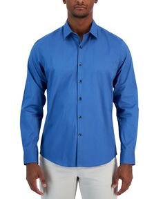 Мужская современная рубашка классического кроя на пуговицах из эластичного материала Alfani