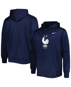 Мужской пуловер с капюшоном темно-синего цвета для сборной Франции Nike