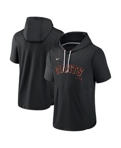 Мужской черный пуловер с капюшоном San Francisco Giants Springer Team с короткими рукавами Nike