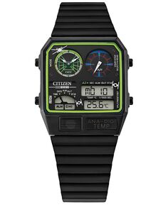 Часы Trench Run с аналогово-цифровым браслетом из нержавеющей стали черного цвета, 33 мм Citizen
