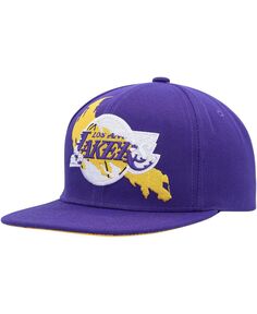 Мужская фиолетовая кепка Snapback Los Angeles Lakers с раскраской по номерам Mitchell &amp; Ness