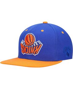Мужская сине-оранжевая кепка New York Knicks Upside Down Snapback Mitchell &amp; Ness