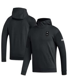 Мужской черный пуловер с капюшоном Philadelphia Union 2023 Player Travel adidas