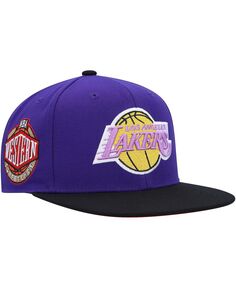 Мужская фиолетовая облегающая шляпа Los Angeles Lakers из твердой древесины Classics Coast to Coast Mitchell &amp; Ness