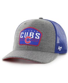 Мужская темно-серая кепка Chicago Cubs Slate Trucker Snapback &apos;47 Brand