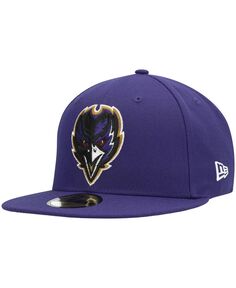 Мужская фиолетовая приталенная шляпа с альтернативным логотипом Baltimore Ravens Omaha 59FIFTY New Era