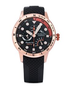 Мужские часы Regatta VIP Day, ретроградные черные силиконовые часы, 46 мм Strumento Marino