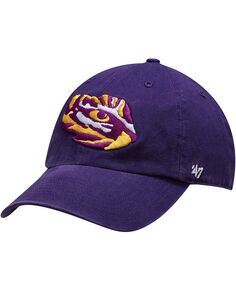 Мужская фиолетовая бейсболка LSU Tigers Team Clean Up &apos;47 Brand